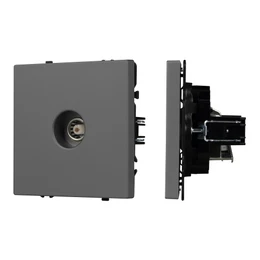 Фото #1 товара Механизм телевизионной розетки SCT-NOBE-MTV1-SFPL-GR (Arlight, Серый базальт)