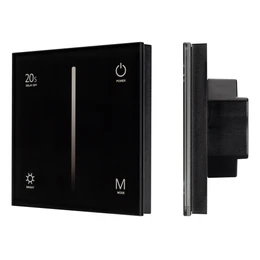 Фото #1 товара Панель SMART-P36-DIM-IN Black (230V, 1.2A, TRIAC, Sens, 2.4G) (Arlight, IP20 Пластик, 5 лет)