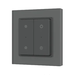 Фото #1 товара INTELLIGENT ARLIGHT Кнопочная панель SMART-RF-801-22-MULTI черная, квадрат. (3V, стекло, 2.4G) (IARL, IP20 Пластик, 5 лет)