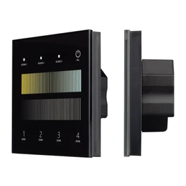 Фото #1 товара INTELLIGENT ARLIGHT Сенсорная панель SMART-DALI-301-11-4G-3SC-DT8 Черная (230V, встраиваемая, 2.4G) (IARL, IP20 Пластик, 5 лет)