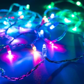 Фото #1 товара Светодиодная гирлянда ARD-STRING-CLASSIC-6000-CLEAR-40LED-LIVE RGB-SPI (12V, 26W) (Ardecoled, IP65)