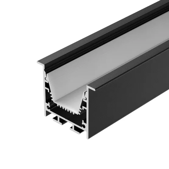 Фото #2 товара Профиль LINIA45-F-TRAY-2000 BLACK (Arlight, Алюминий)