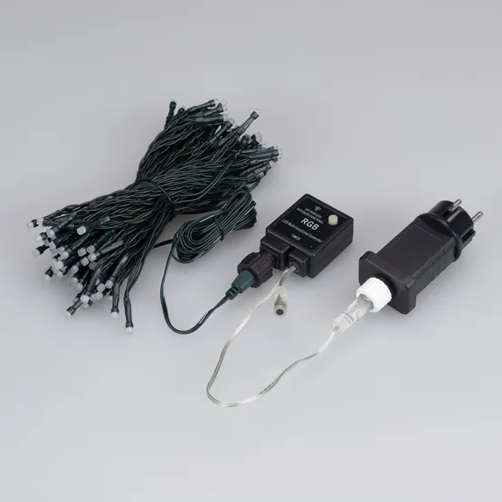 Фото #2 товара Светодиодная гирлянда Нить Смарт ARD-MOOD-CLASSIC-9750-BLACK-66LED RGB (230V, 5.8W, Tuya Wi-Fi) (Ardecoled, IP65)