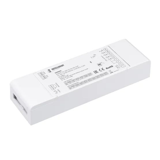 Фото товара INTELLIGENT ARLIGHT Диммер SMART-CC-205-72-SH-PD-SUF (12-48V, 5x150-500mA, TUYA BLE, 2.4G) (IARL, IP20 Пластик, 5 лет)