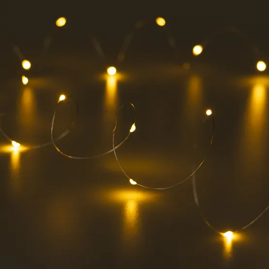 Фото #1 товара Светодиодная гирлянда ARD-DEW-HOME-2000-CLEAR-20LED-STD Yellow (1.5V, Battery Pack, Cork) (Ardecoled, IP20)