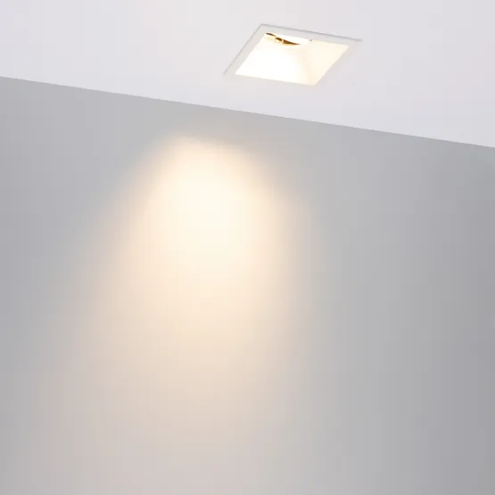 Фото #2 товара Светильник MS-FLOW-BUILT-S85x85-12W Warm3000 (WH, 15 deg, 230V) (Arlight, IP20 Металл, 5 лет)
