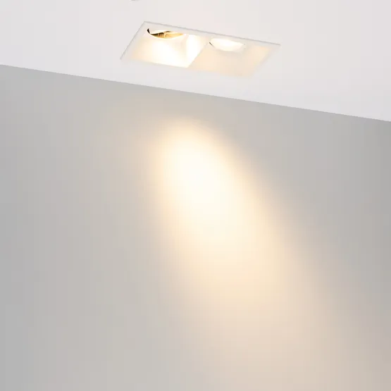 Фото #4 товара Светильник MS-FLOW-BUILT-S157x85-2x6W Warm3000 (WH, 15 deg, 230V) (Arlight, IP20 Металл, 5 лет)