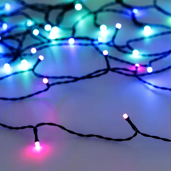 Фото #1 товара Светодиодная гирлянда Нить Смарт ARD-MOOD-CLASSIC-9750-BLACK-66LED RGB (230V, 5.8W, Tuya Wi-Fi) (Ardecoled, IP65)