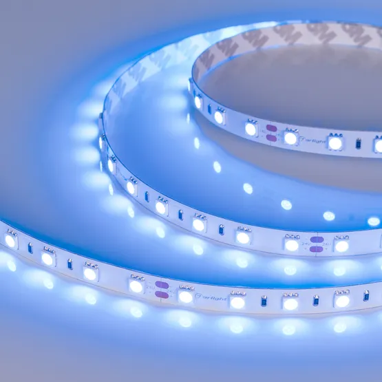 Фото #2 товара Светодиодная лента RT 2-5000 24V Blue 2x (5060, 300 LED, LUX) (Arlight, 14.4 Вт/м, IP20)