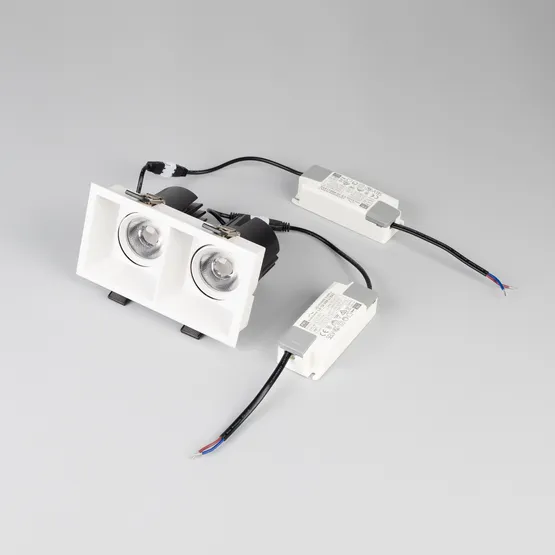 Фото #2 товара Светильник MS-FLOW-BUILT-S157x85-2x6W Warm3000 (WH, 55 deg, 230V) (Arlight, IP20 Металл, 5 лет)