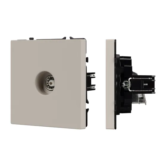 Фото #1 товара Механизм телевизионной розетки SCT-NOBE-MTV1-SFPL-CA (Arlight, Кашемир)