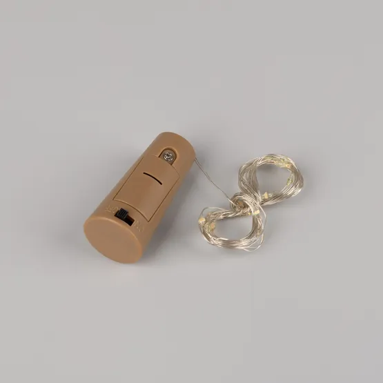 Фото #2 товара Светодиодная гирлянда ARD-DEW-HOME-2000-CLEAR-20LED-STD Yellow (1.5V, Battery Pack, Cork) (Ardecoled, IP20)
