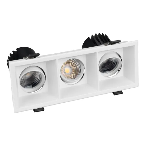 Фото #3 товара Светильник MS-FLOW-BUILT-S230x85-3x6W Warm3000 (WH, 55 deg, 230V) (Arlight, IP20 Металл, 5 лет)