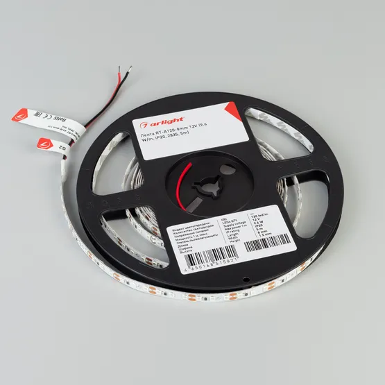 Фото #3 товара Светодиодная лента RT-A120-8mm 12V Blue (9.6 W/m, IP20, 2835, 5m) (Arlight, 9.6 Вт/м, IP20)