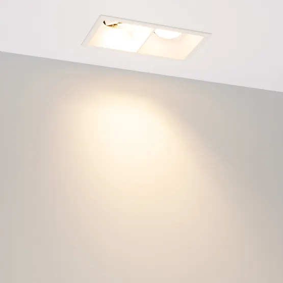 Фото #5 товара Светильник MS-FLOW-BUILT-S157x85-2x6W Warm3000 (WH, 55 deg, 230V) (Arlight, IP20 Металл, 5 лет)