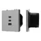Минифото #1 товара ARL NOBE USB Розетка тип А+С+С софт-тач никель SCT-MUACC-SFPL-FC-IS (65W, QC3) (Arlight, -)